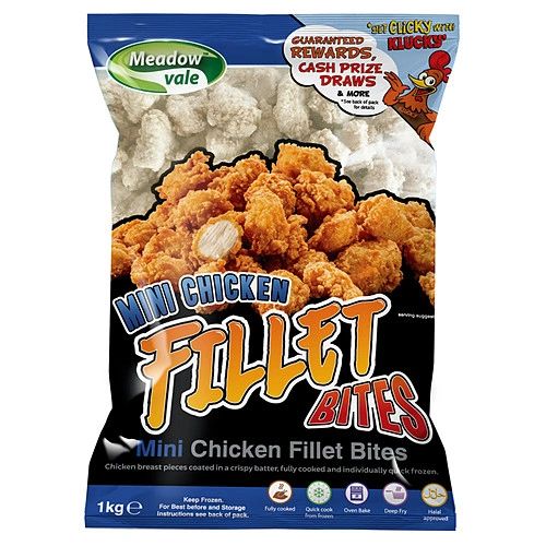 Meadow Vale Mini Chicken Fillet Bites 1Kg
