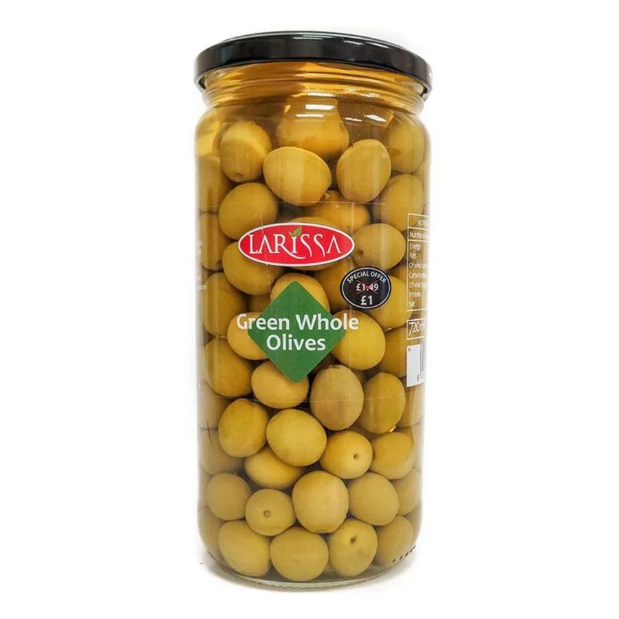 Larissa Whole Green Olives 935g