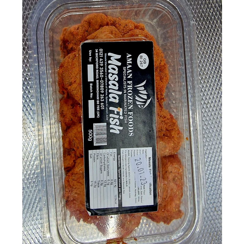 Amaan Frozen Foods Masala Cod Fish 500g