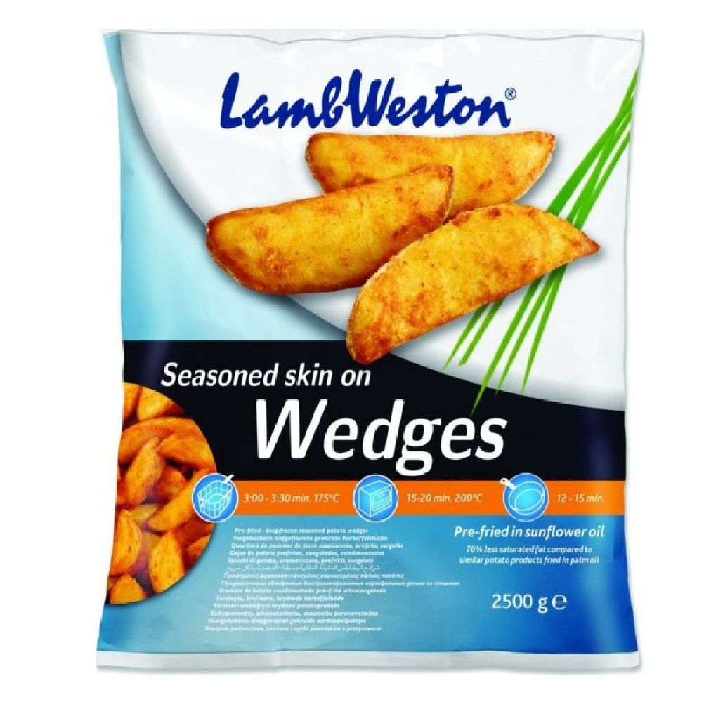 Lamb Weston Seasoned Skin on Wedges 2.5kg