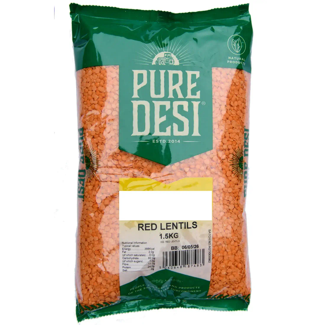 Pure Desi Red Lentils 1.5kg