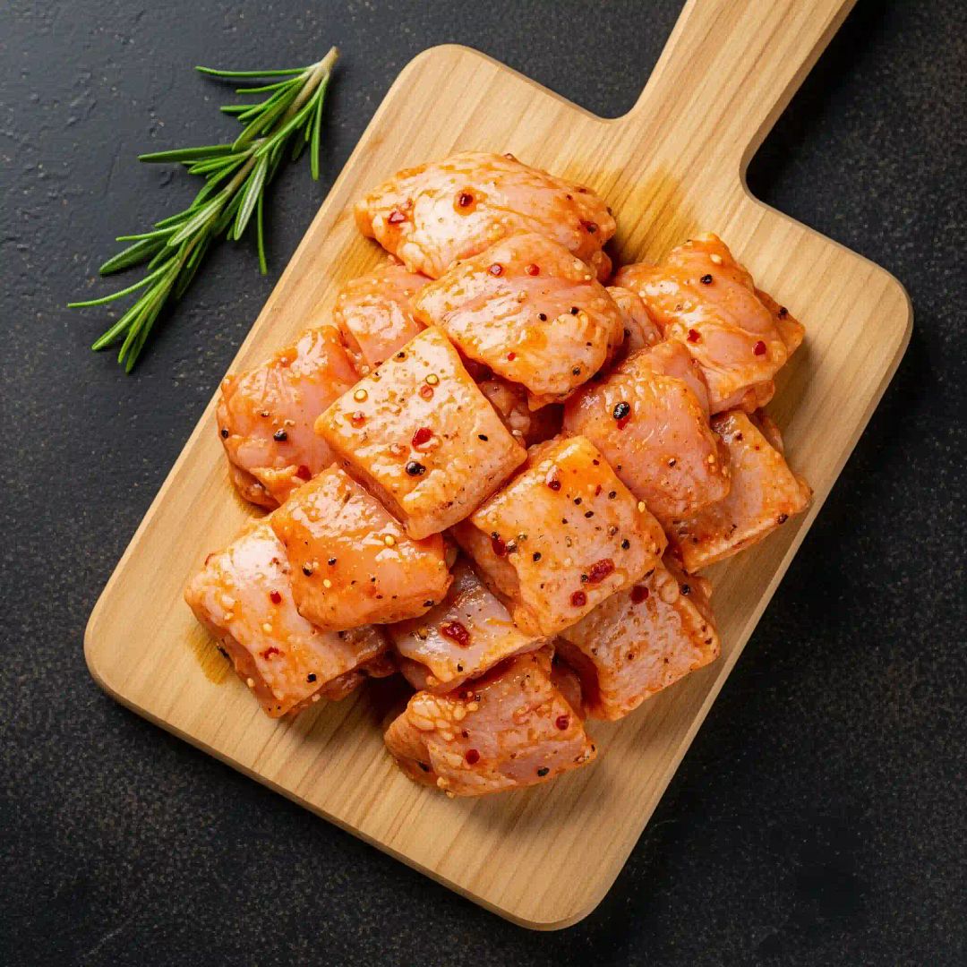Marinated Chicken Thigh Cubes 1kg