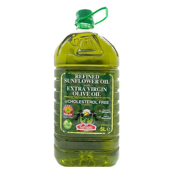 Garusana Refined Sunflower Oil with Extra Virgin Olive Oil 5L