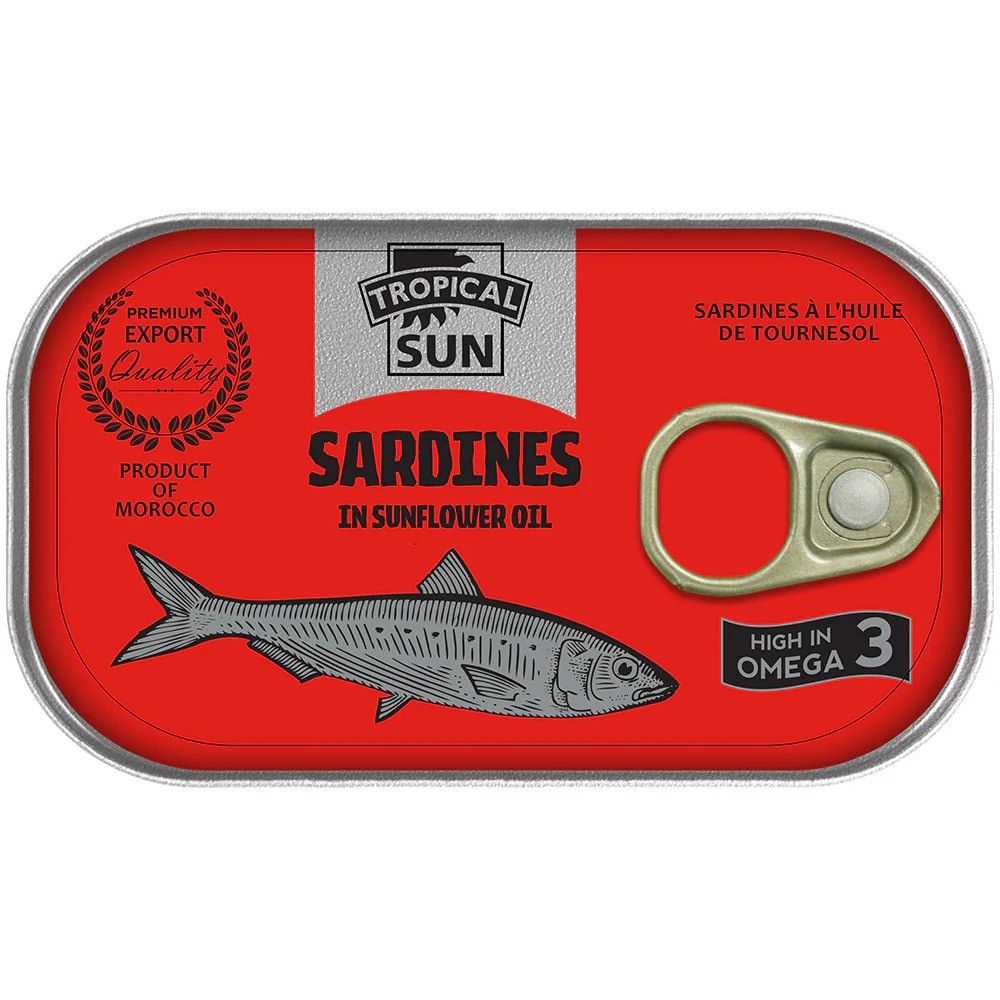 Tropical Sun Sardines In Sunflower Oil 125g