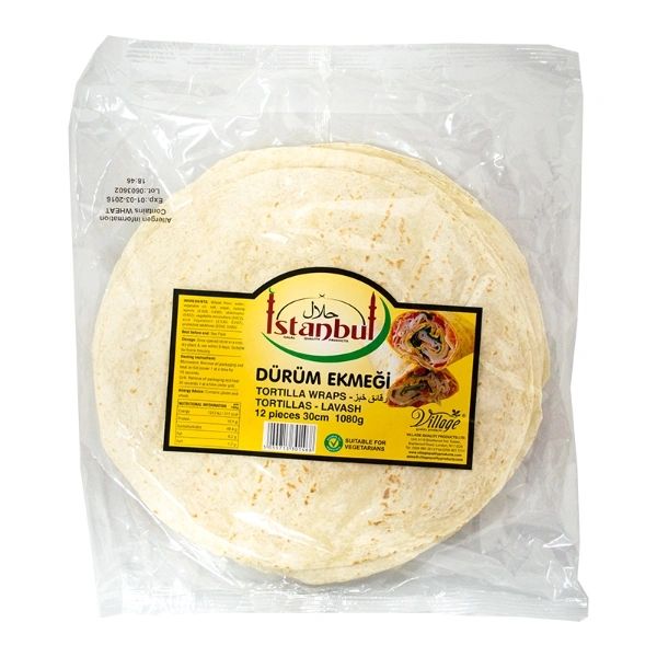 Istanbul Tortillas Durum Wraps 12 pieces