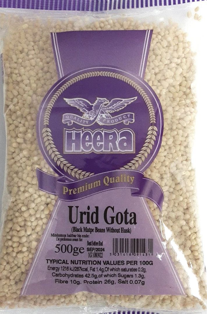 Heera Urid Gota (Black Matpe Beans Without Husk) 500g