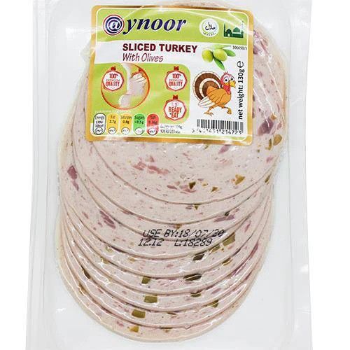 Ynoor Sliced Turkey With Olives 130g