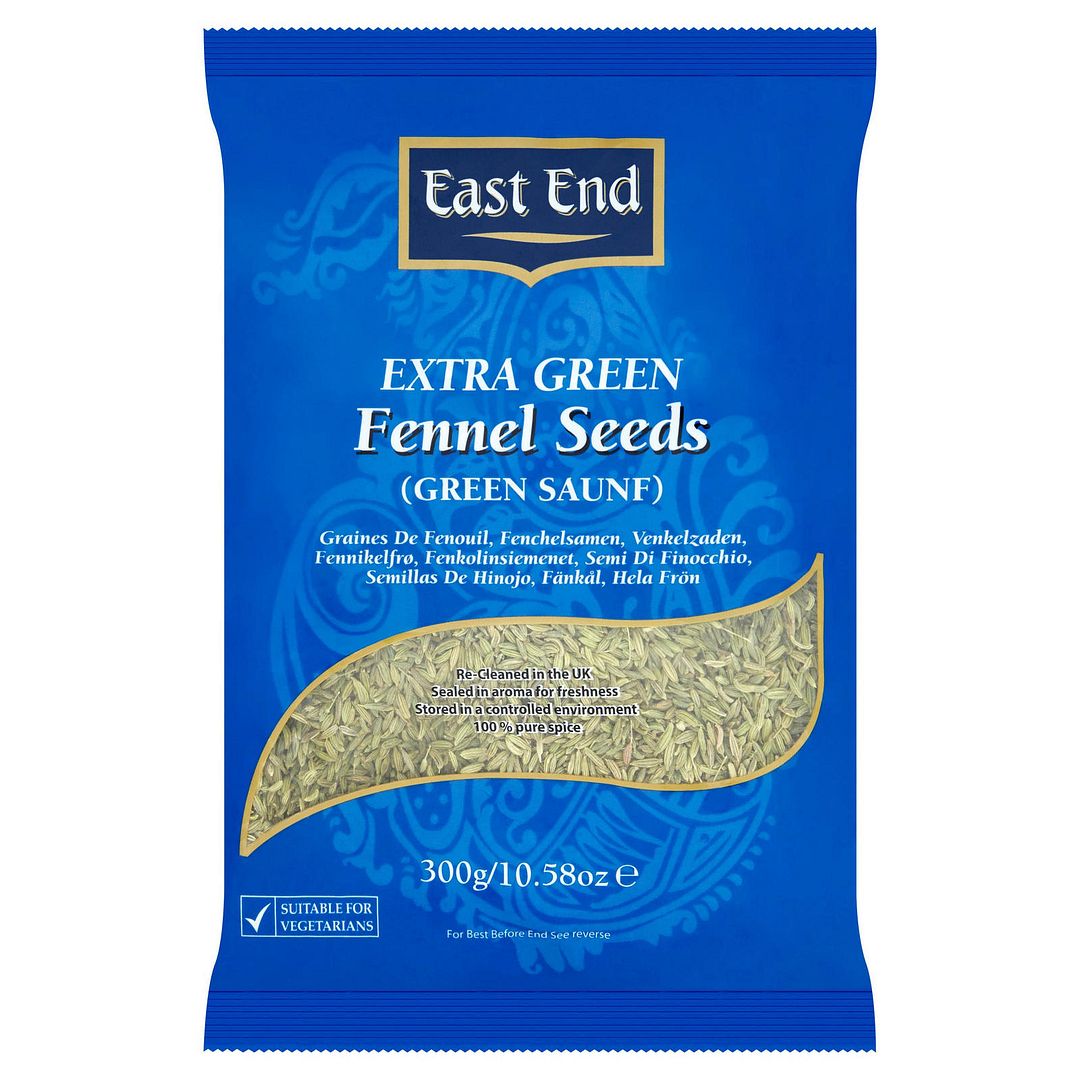 East End Extra Green Fennel Seeds (Green Saunf) 300g