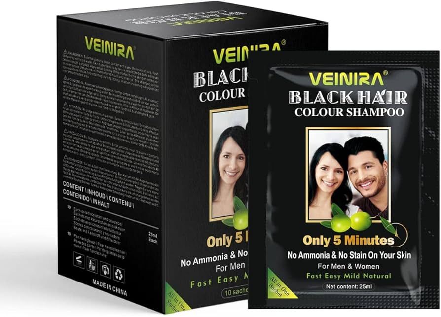 Veinira Black Hair Colour Shampoo 200ml