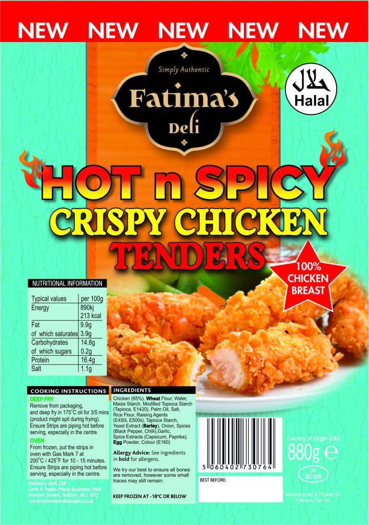 Fatima's Deli Hot n Spicy Crispy Chicken Fillets 1kg