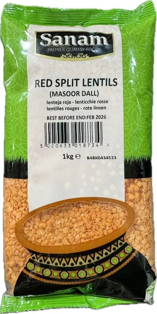 Sanam Red Split Lentils (Masoor Dall) 1kg