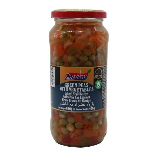 Aycan Green Peas With Vegetables 580g