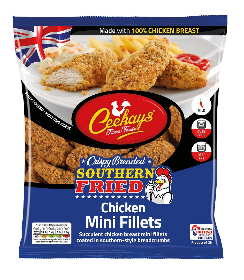 Ceekays Crispy Breaded Southern Fried Chicken Mini Fillets 500g