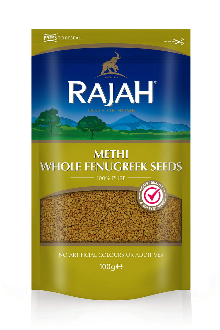 Rajah Methi Whole Fenugreek Seeds 100g