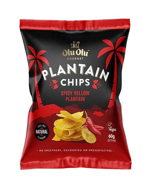 Olu Olu Plantain Chips Spicy Yellow Plantain 70g