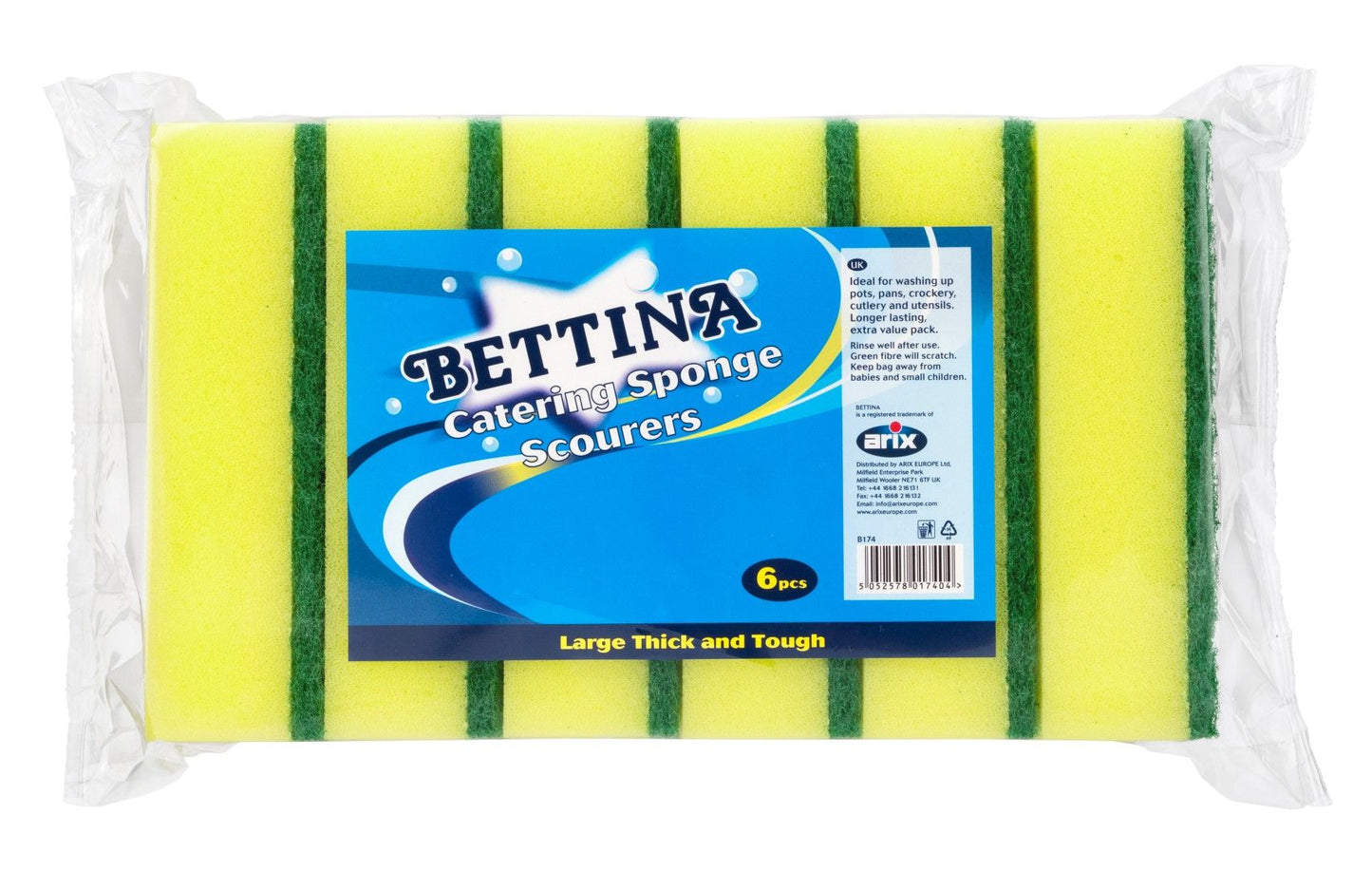 Heavy Duty Catering Sponge Scourers (6 pcs)