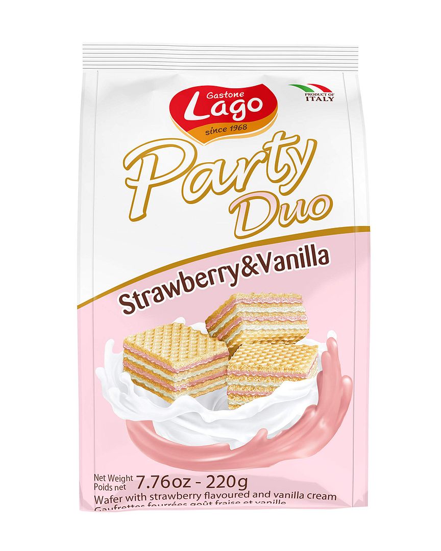 Lago Strawberry & Vanilla Wafers 220g