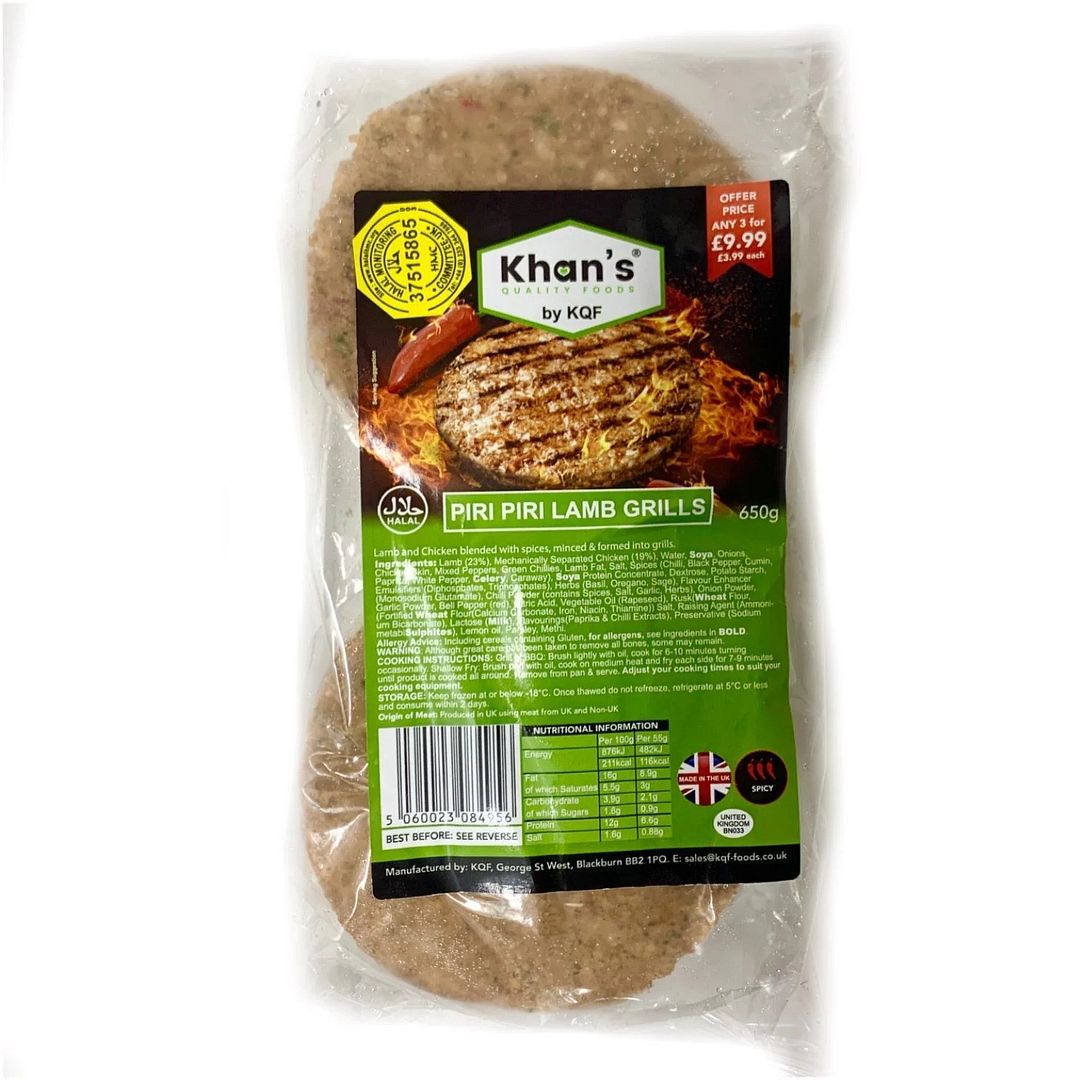 Khan's Piri Piri Lamb Grills 650g