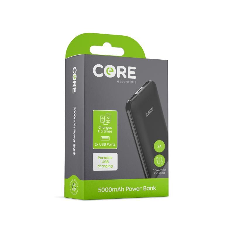 Core essentials 5000mAh Power Bank