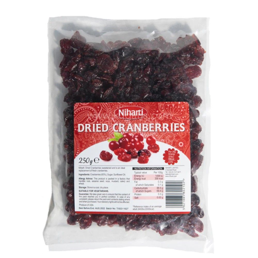 Niharti Dried Cranberries 250g