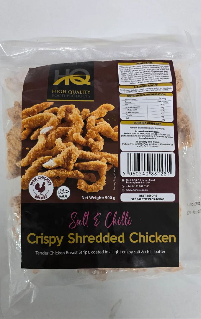 Hq Salt & Chilli Crispy Shredded Chicken 500g