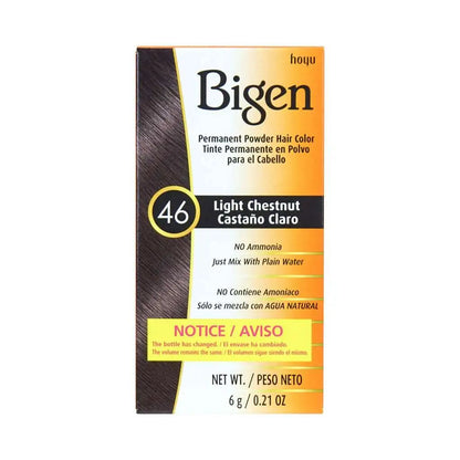 Bigen Light Chestnut Permanent Powder Hair Colour 6g