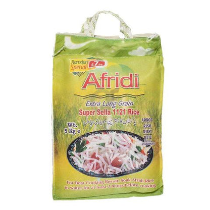 Afridi Extra Long Grain Super Sella 1121 Rice 5kg