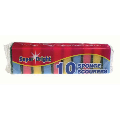 Super Bright 10 Sponge Scourers