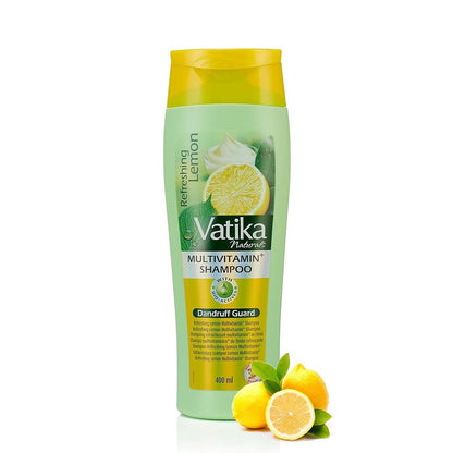 Vatika Refreshing Lemon Multivitamin+ Shampoo (Dandruff Guard) 400ml