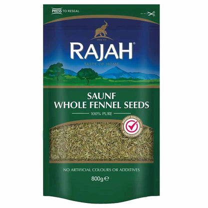 Rajah Saunf Whole Fennel Seeds 100% Pure 800g