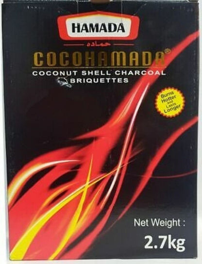Cocohamada Coconut Shell Charcoal Briquettes 2.7kg
