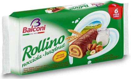 Balconi Rollino Nocciola With Hazelnut Cream Filling 222g (6 pcs)