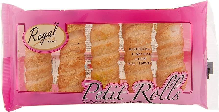 Regal Petit Puff Pastry Rolls With Cream Filling 170g (5 pcs)