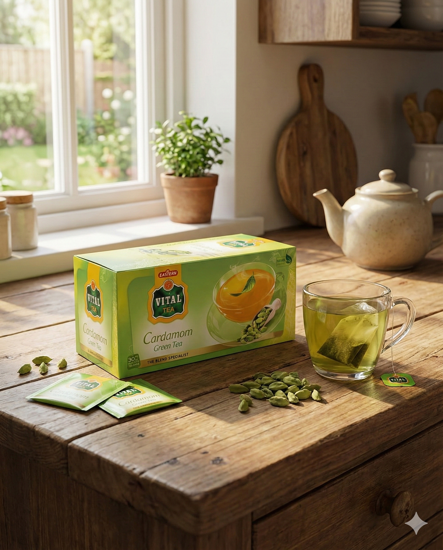 Vital Tea Cardamom Green Tea 45g (30 pcs)