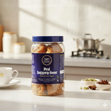 Heera Pesi Jaggery Goor (Natural Cane Sugar) 1Kg
