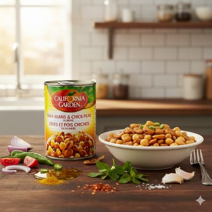 California Garden Fava Beans & Chick Peas In Brine 400g