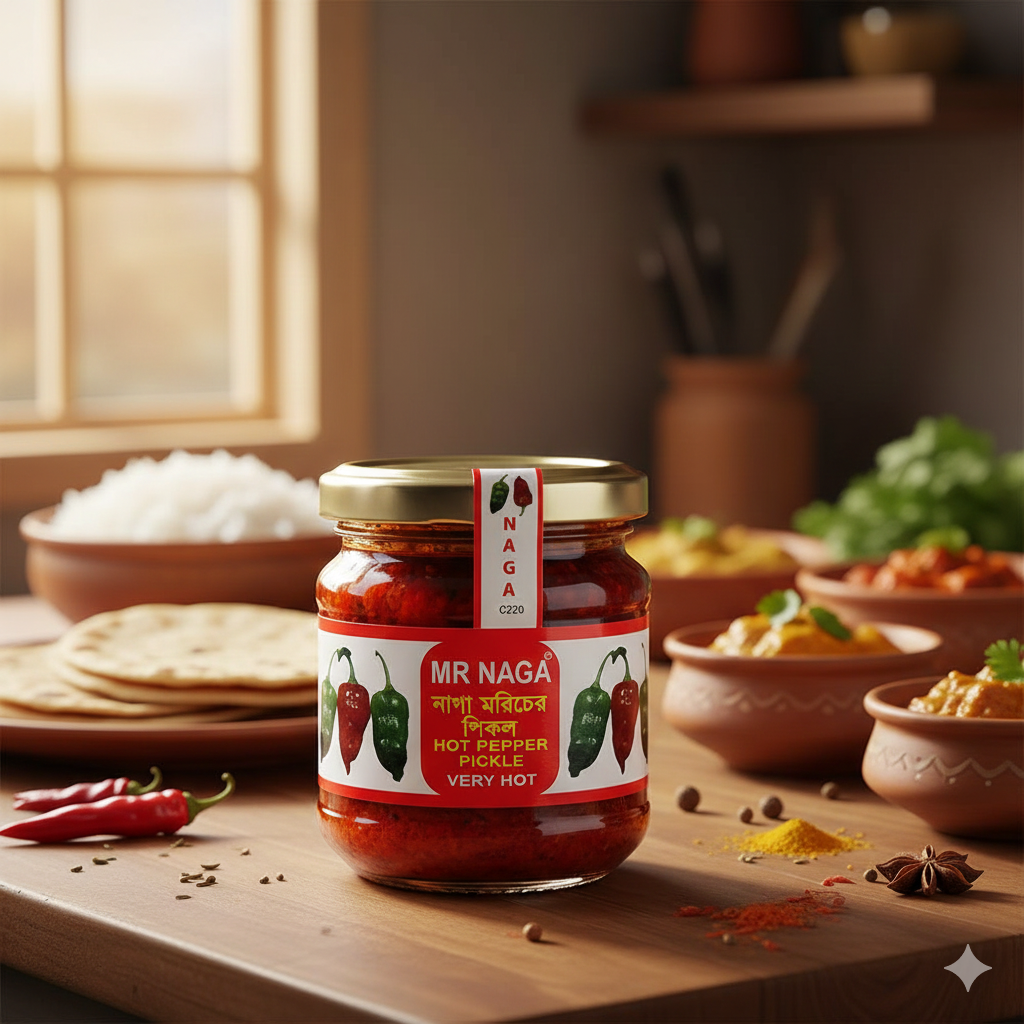 Mr Naga Hot Pepper Pickle 190g