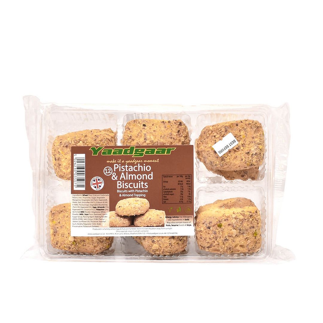 Yaadgar Pistachio & Almond Biscuits (12 pcs)