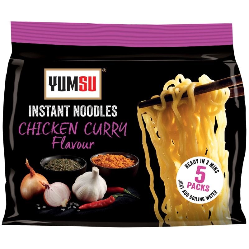 Yumsu Instant Noodles Chicken Curry Flavour 350g (5x70g)