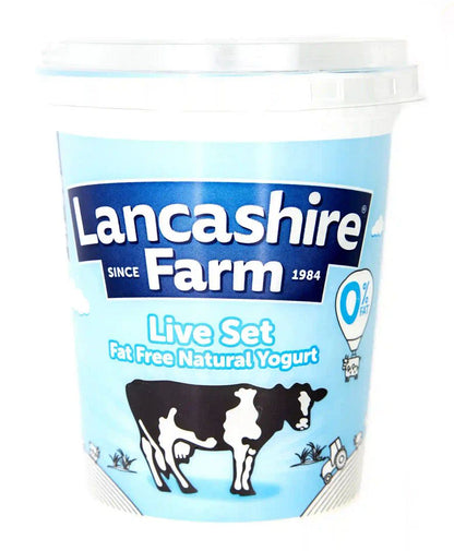 Lancashire Farm Live Set Fat Free Natural Yoghurt 400g