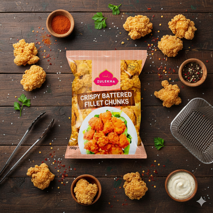 Zulekha Crispy Battered Fillet Chunks 700g