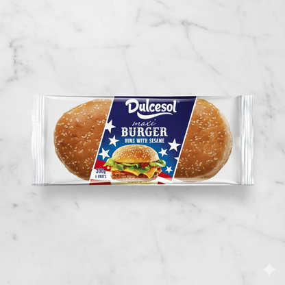 Dulcesol Maxi Burger Buns With Sesame 300g (4 units)