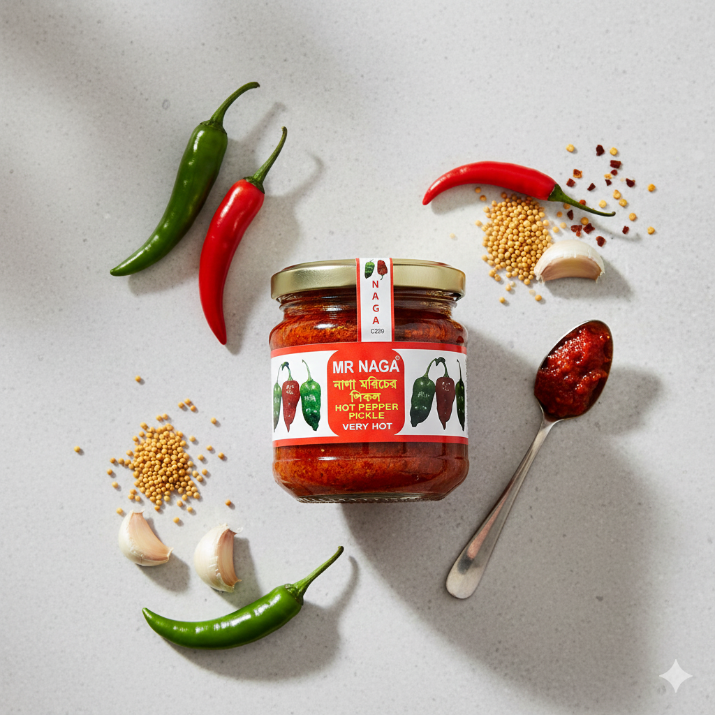Mr Naga Hot Pepper Pickle 190g