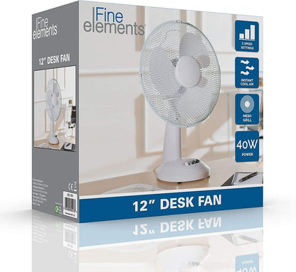 Fine Elements 12" Desk Fan 2.2kg