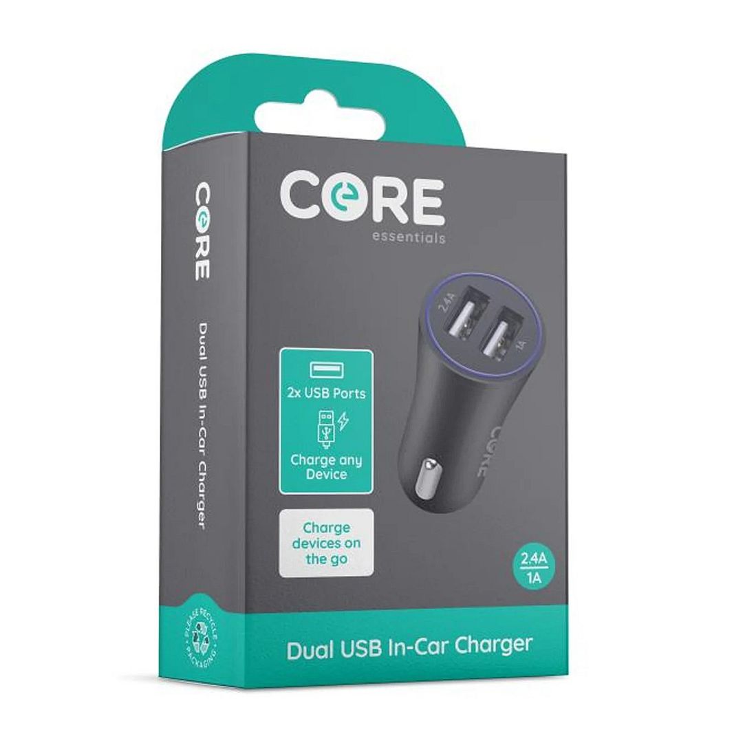 Core essentials 2.4A Dual Car Charger