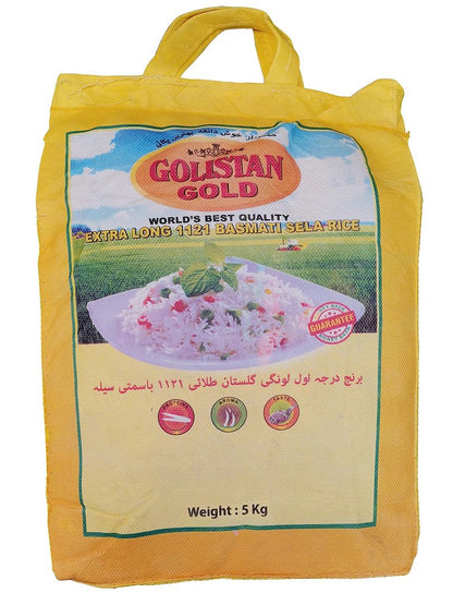 Golistan Gold Extra Long 1121 Basmati Sela Rice 5kg