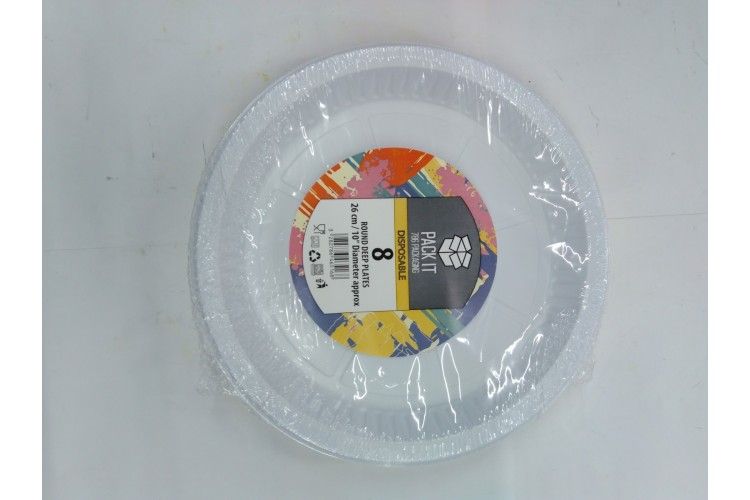 Pack It Disposable 8 Round deep plates