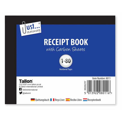 Receipt Book With Carbon Sheets (1-80)