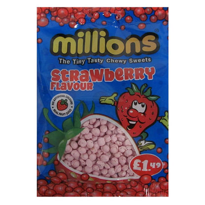 Millions The Tiny Taste Chewy Sweets Strawberry Flavour 110g