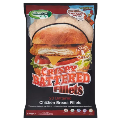Meadow Vale 20 Crispy Battered Fillets 2.4kg